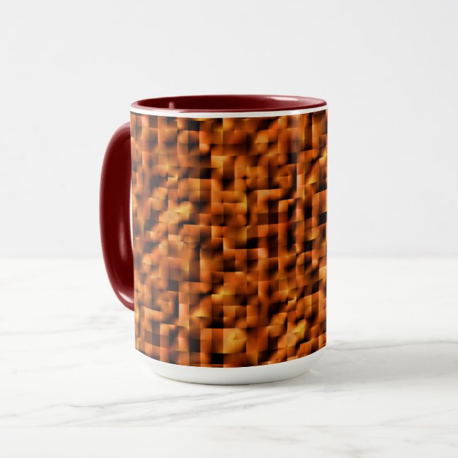 Taza Mosaico con manchas de rojo profundo a gradiente n (Anverso izquierdo)
