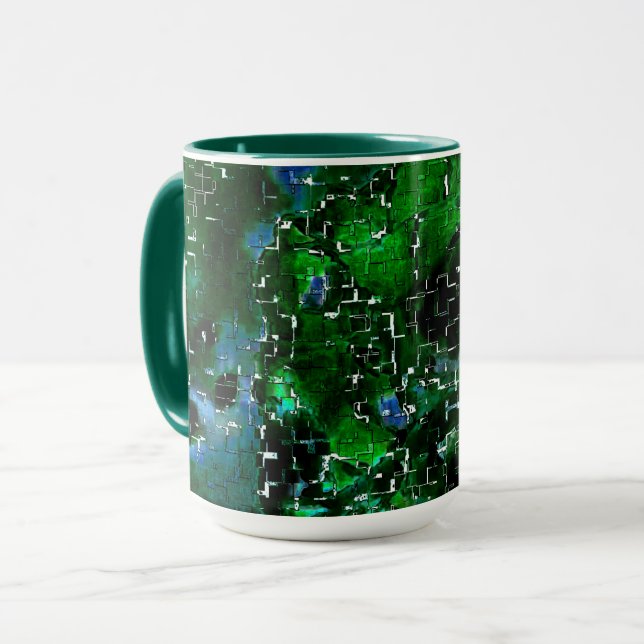 Taza Mosaico defectuoso del estanque acuático foto noct (Anverso izquierdo)