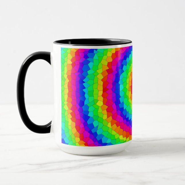Taza Mosaico espiral arcoiris (Izquierda)