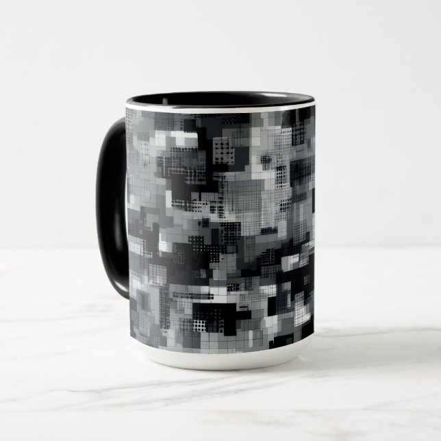 Taza Mosaico Matricial Monocromo (Anverso izquierdo)