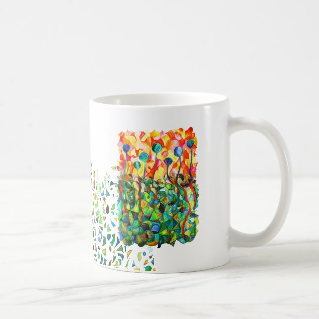 Taza mosaico multicolor puzle (Derecha)