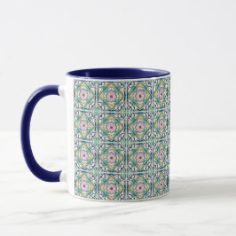 Taza Mosaico rosa y azul