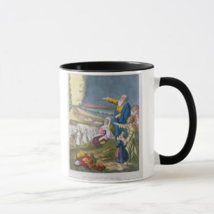 Taza Moses que divide el Mar Rojo, de una biblia