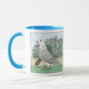 Taza Mostrar el color de rastrillo y flor