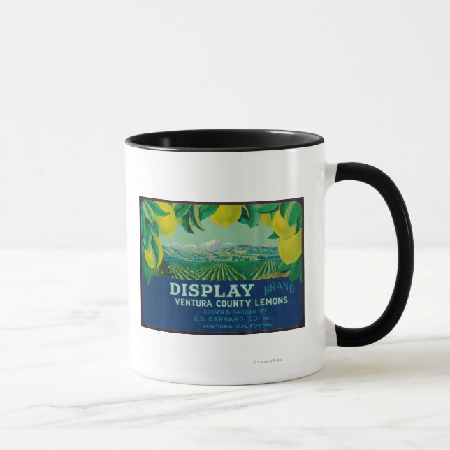 Taza Mostrar Lemon LabelVentura, CA (Derecha)
