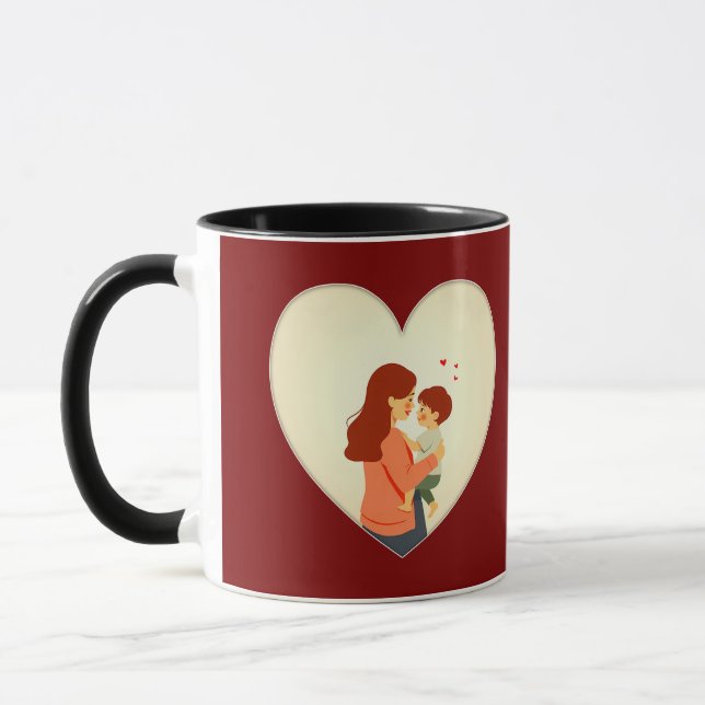 Taza Mother and Child Love Illustration – Warm Family (Izquierda)