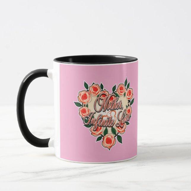 Taza Mother Infinite Love – Floral Typography (Izquierda)