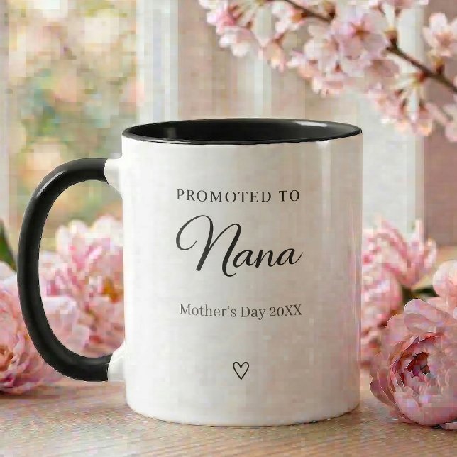 Taza Mother’s Day Pregnancy Announcement Nana (Mother's day Promotes to Nana Mug  )