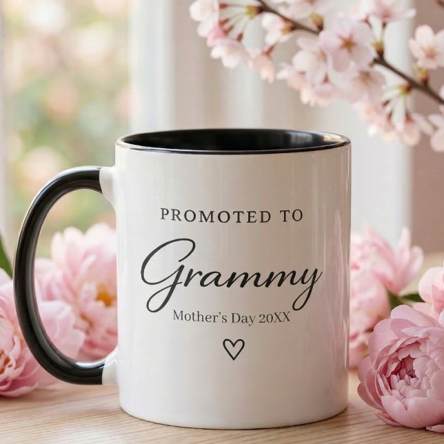 Taza Mother’s Day Pregnancy Reveal Gift for Grammy (Mother's day Promotes to Grammy Mug  )