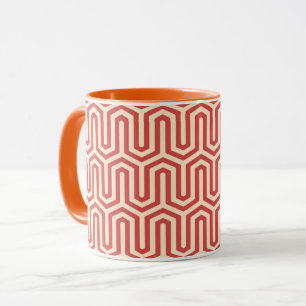 Taza Motif egipcio Deco - naranja de coral
