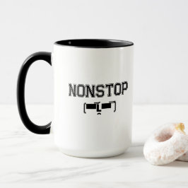 Taza Motivación del Gimnasio NONSTOP Camiseta de Hoodie