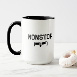 Taza Motivación del Gimnasio NONSTOP Camiseta de Hoodie