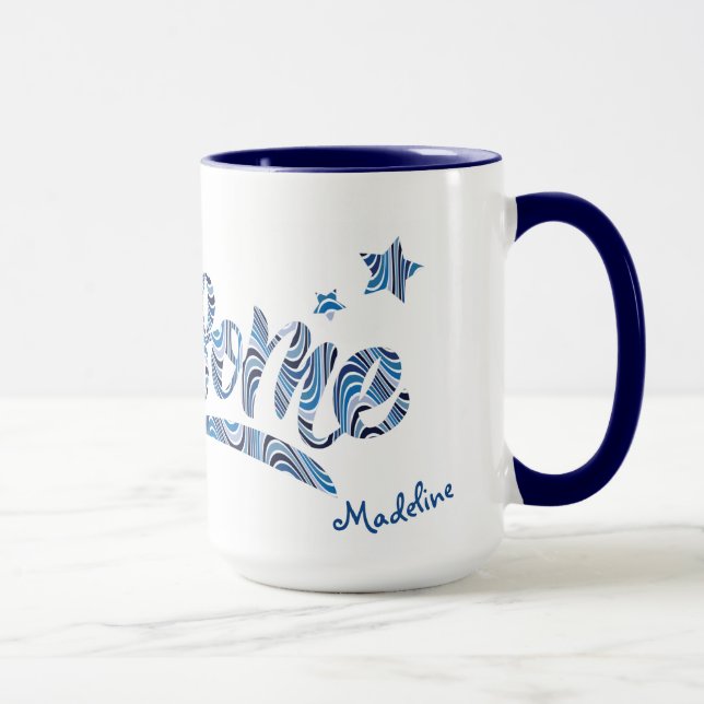 Taza Motivación personalizada de Blue "Eres increíble" (Derecha)