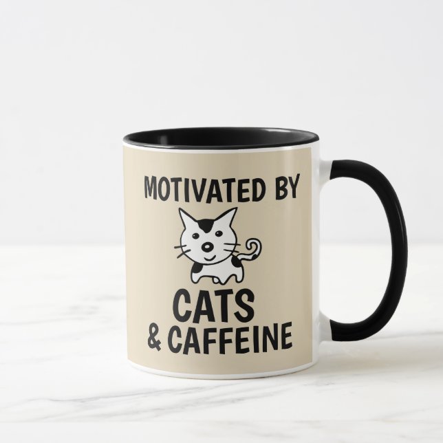 TAZA MOTIVADOS POR GATOS Y CAFETERÍAS DE CAFÉ DE CAFETE (Derecha)