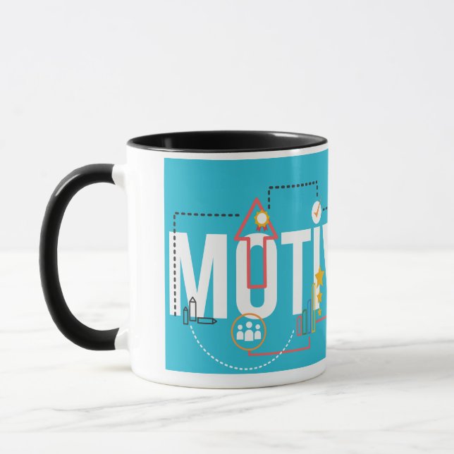 Taza Motivation – Modern Minimalist Typography Design (Izquierda)