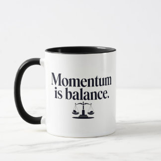 Taza Motivation "Momentum is Balance" - Typographie