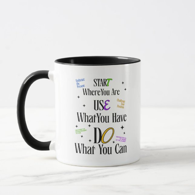 Taza Motivational Quote Mug – Inspirational Coffee Cup (Izquierda)