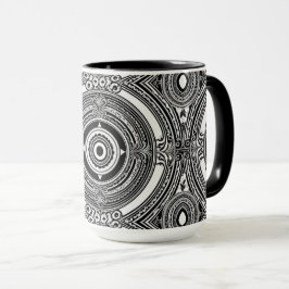 Taza Motivo de Medallón B&W