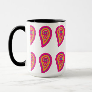 Taza Motivo Floral Boho Rosa