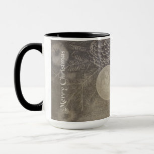Taza Motivo Navideño Vintage con Galletas y Café