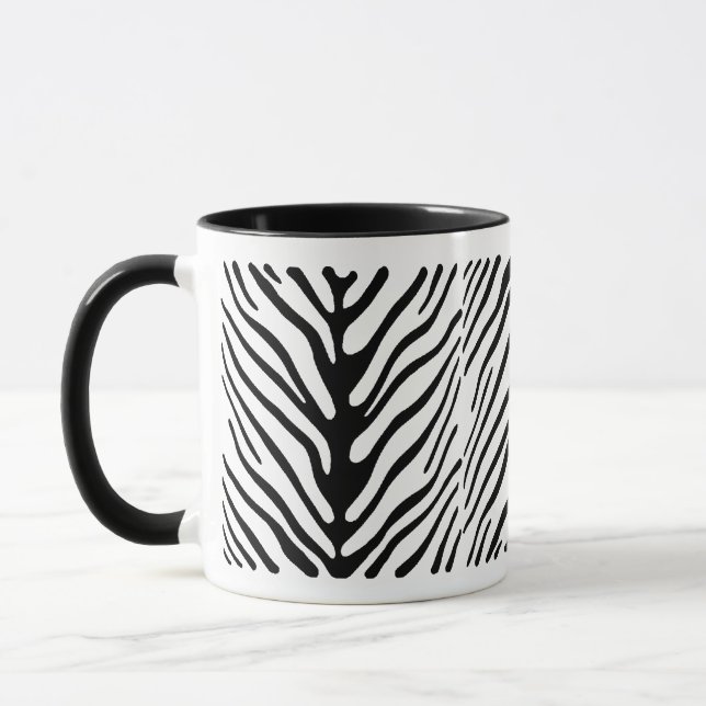 Taza Moto de rayas de cebra retro (Izquierda)