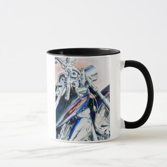 Taza Motocicleta azul (Derecha)