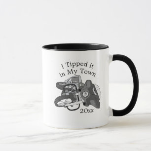 Taza Motocicleta de moto inclinada