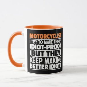 Taza Motociclista Intento Hacer Las Cosas Divertidas.