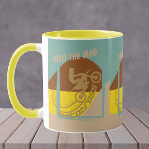 Taza Motocross dirtbike moto-x regalo en el barro