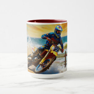 Taza Motocross Racer en Beach Race