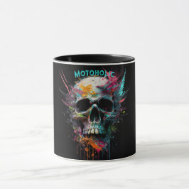 Taza Motoholic acuarela