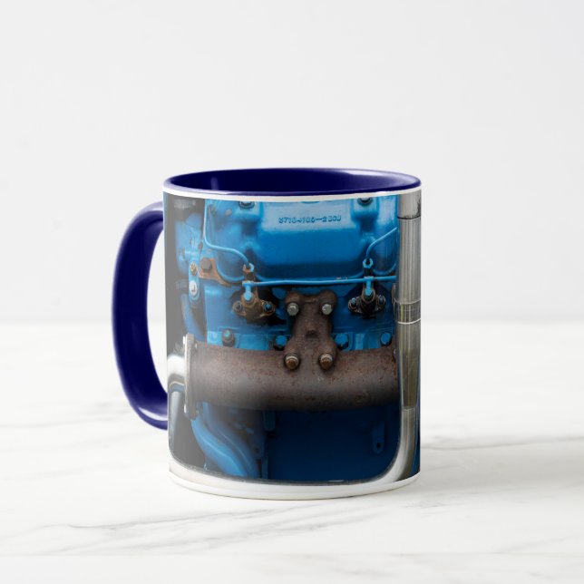 Taza Motor del Tractor Azul (Anverso izquierdo)