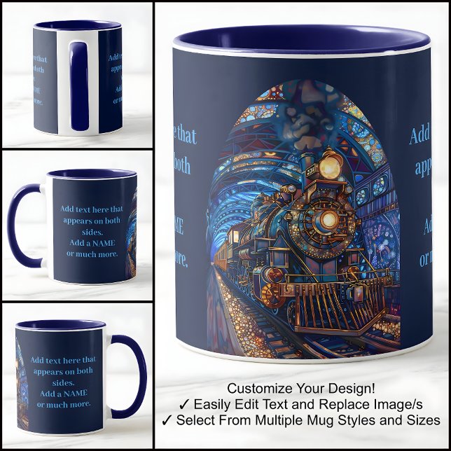 Taza Motor del tren Loco Salir del túnel Faux Mosaic 06 (Subido por el creador)