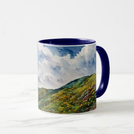 Taza Mountain Hills Landscape Art Mug Cup