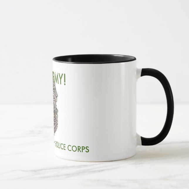 Taza ¡MPBadge, VA EJÉRCITO! , CUERPO DE LA POLICÍA (Derecha)