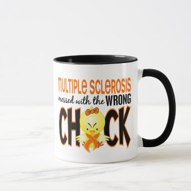 Taza Ms de la esclerosis múltiple ensuciado con el (Derecha)