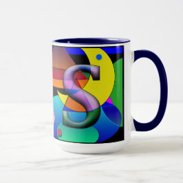 Taza MS Monogramado, Café Mug Iniciado
