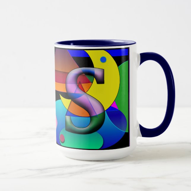 Taza MS Monogramado, Café Mug Iniciado (Derecha)