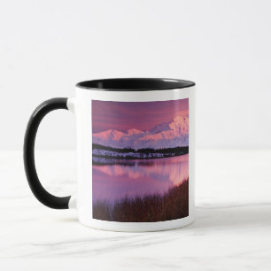 Taza Mt. Denali al atardecer desde Reflection Pond