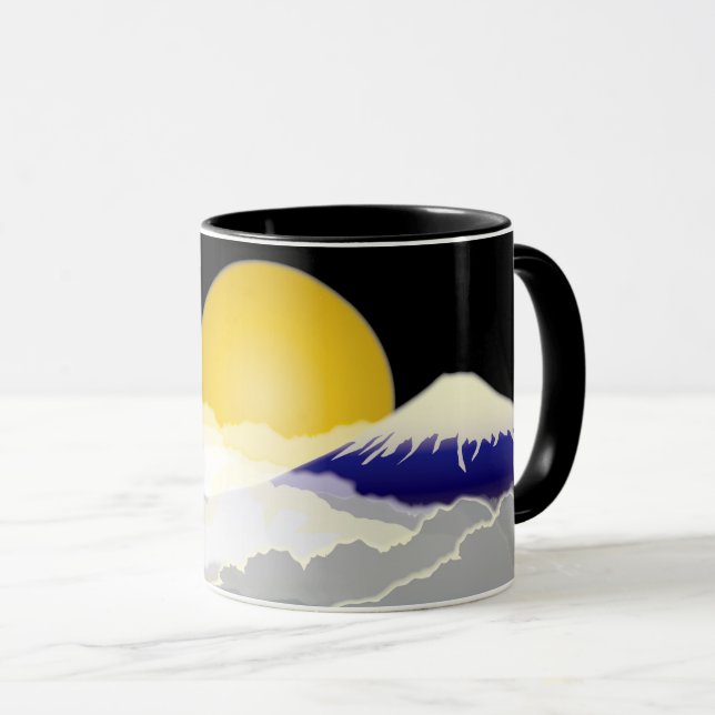Taza Mt. FUJI y Moon Japan (Anverso derecho)