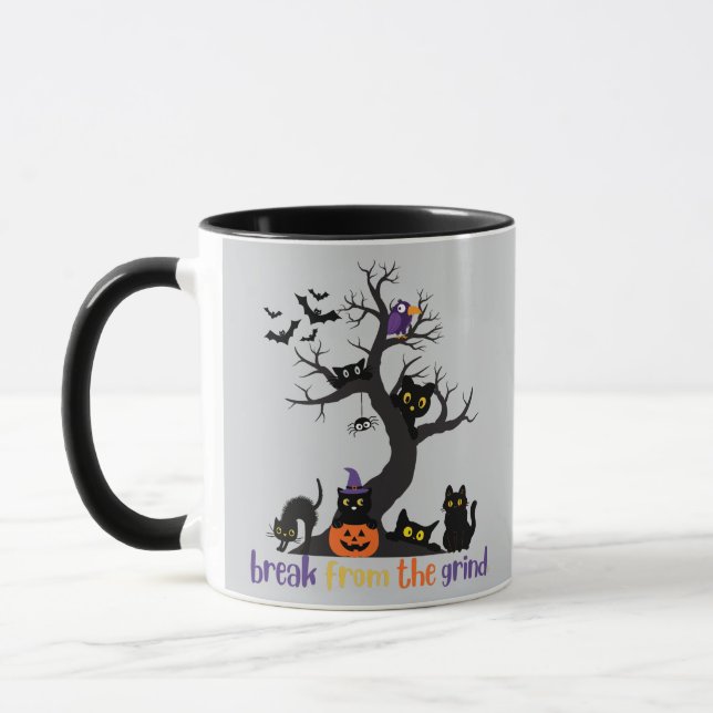 Taza Mucha de gatos negros café tazón (Izquierda)