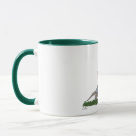 Taza Muchacho Hada Montando En El Café De Tortuga