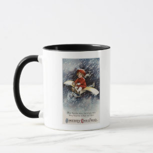 Taza Muchacho que vuela el aeroplano de expediente