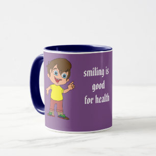Taza muchacho sonriente