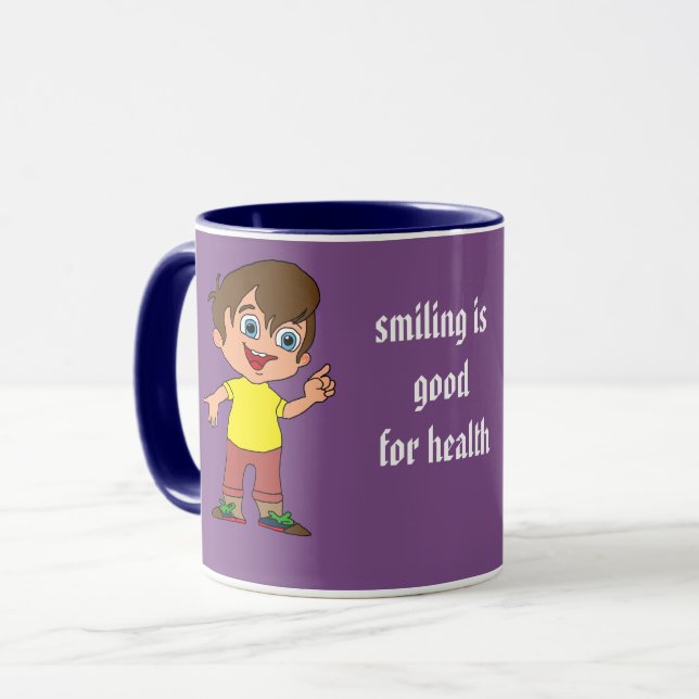 Taza muchacho sonriente (Anverso izquierdo)