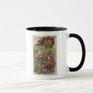 Taza Muchachos que corren de hombre de la calabaza en