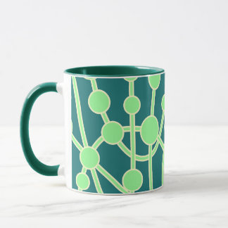 Taza Muchas carreteras son verdes con colores blancos y