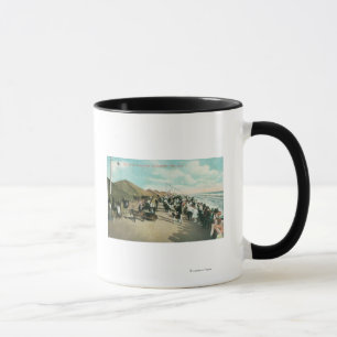 Taza Muchedumbres recolectadas en una línea en la