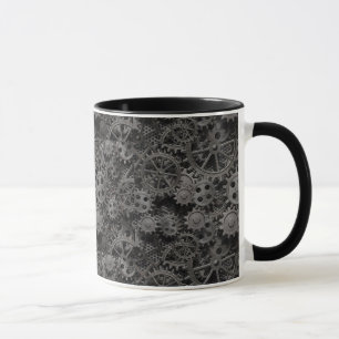 Taza Muchos viejos engranajes o piezas metalizado