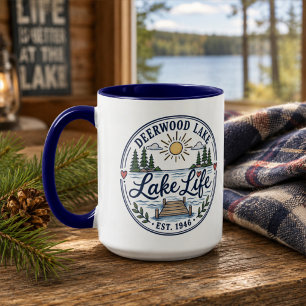 Taza Muelle de pino del lago caprichoso Deerwood vida e